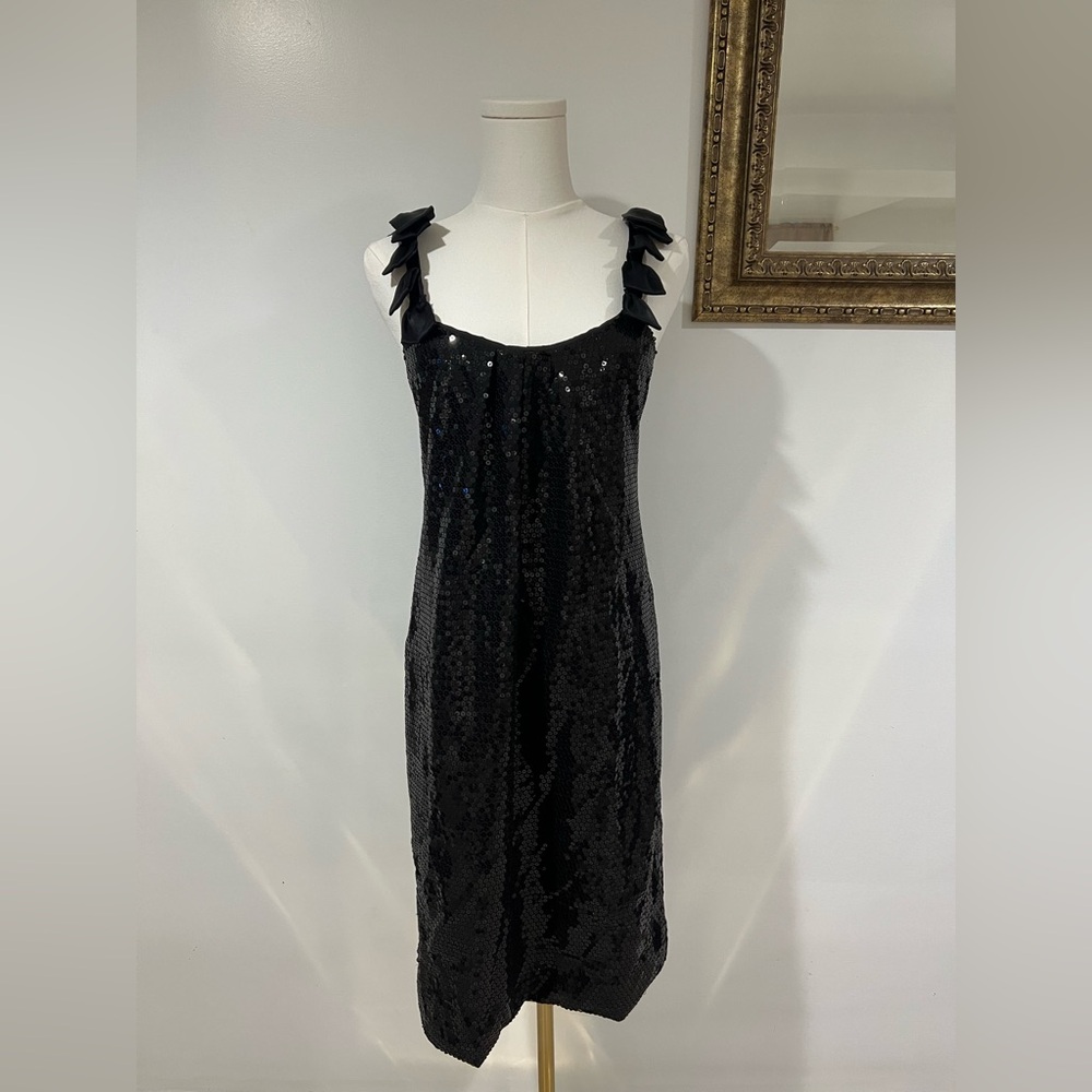Poleci Sequin and Bow Dress